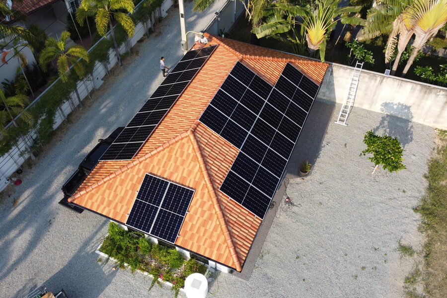 Residential Solar — Villa with Pool